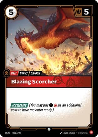 Blazing Scorcher — Origins Riftbound: League of Legends TCG card by Envar Studio