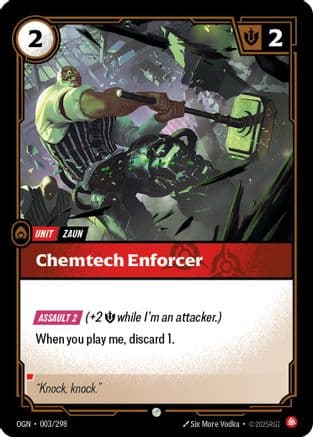 Chemtech Enforcer — Origins