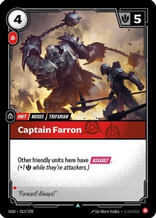 Captain Farron — Origins