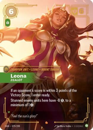 Leona - Zealot — Origins