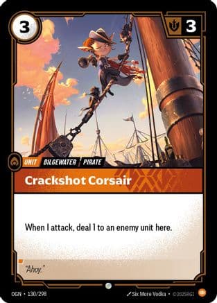 Crackshot Corsair — Origins