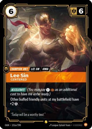 Lee Sin - Centered (Alternate Art) — Origins