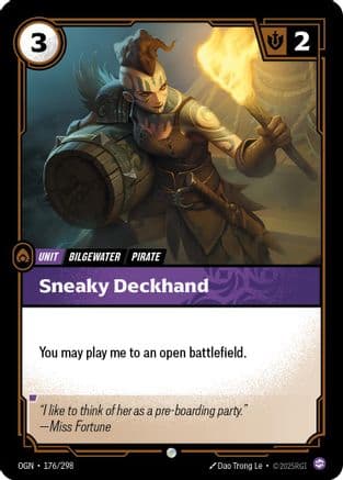Sneaky Deckhand — Origins