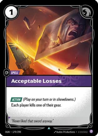 Acceptable Losses — Origins