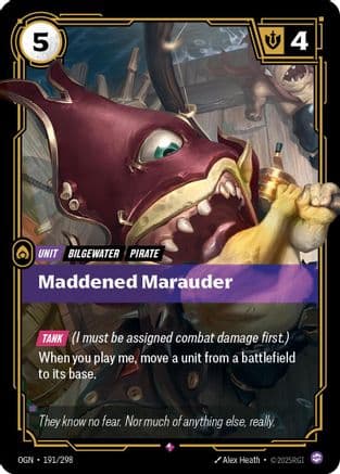 Maddened Marauder — Origins