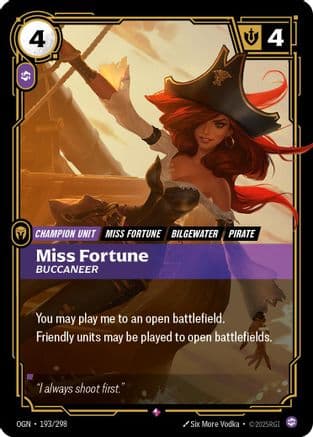 Miss Fortune - Buccaneer — Origins