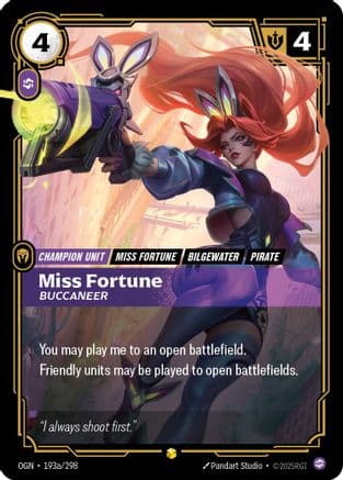 Miss Fortune - Buccaneer (Alternate Art) — Origins