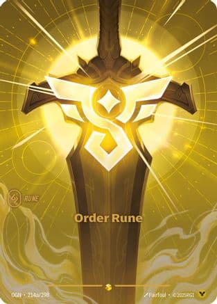Order Rune (Alternate Art) — Origins