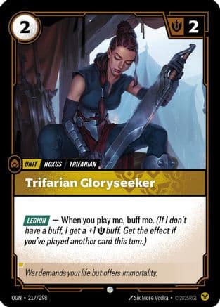 Trifarian Gloryseeker — Origins