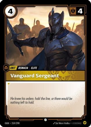 Vanguard Sergeant — Origins