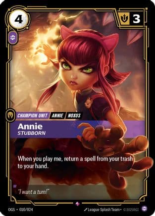 Annie - Stubborn — Origins: Proving Grounds