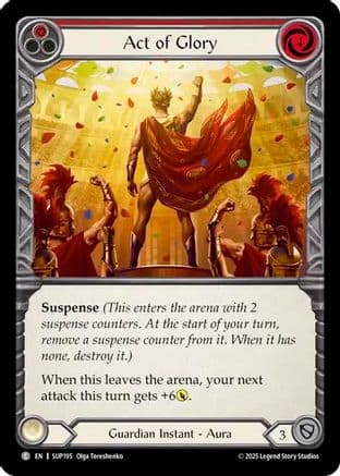 Act of Glory (Red) — Super Slam Flesh and Blood card by Olga Tereshenko