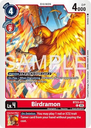 Birdramon — Hackers' Slumber Digimon Card Game card by Akiyoshi Honga, Toei Animation