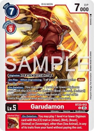 Garudamon — Hackers' Slumber Digimon Card Game card by Akiyoshi Honga, Toei Animation