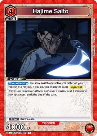 Hajime Saito (102) — UE11ST: Rurouni Kenshin Starter Deck