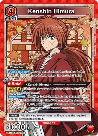 Kenshin Himura (106) — UE11ST: Rurouni Kenshin Starter Deck Union Arena card by KOICHIRO SHIMIZU