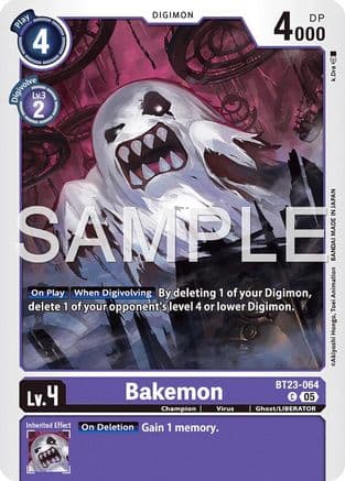 Bakemon — Hackers' Slumber Digimon Card Game card by k.Dra