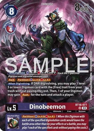 Dinobeemon — Digimon Card Game card