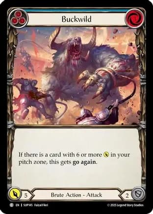 Buckwild (Blue) — Super Slam Flesh and Blood card by Faizal Fikri
