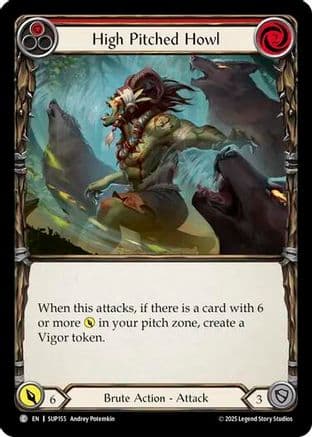 High Pitched Howl (Red) — Super Slam Flesh and Blood card by Andrey Potemkim
