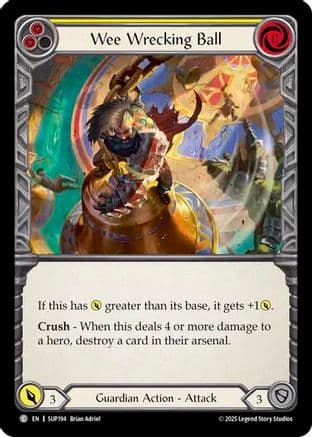 Wee Wrecking Ball — Super Slam Flesh and Blood card by Brian Adriel