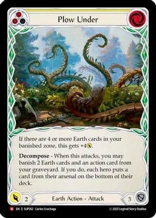 Plow Under — Super Slam Flesh and Blood card by Carlos Cruchaga