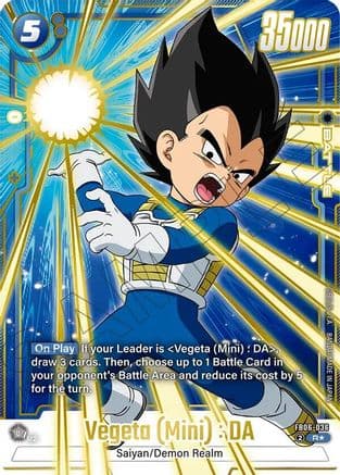 Vegeta (Mini) : DA - FB06-036 (Gold) — Fusion World Promotion Cards and Packs