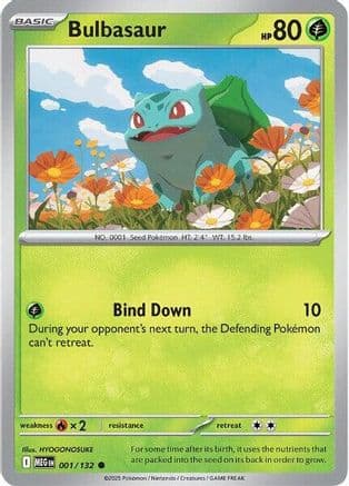 Bulbasaur - 001/132 — ME01: Mega Evolution Pokémon TCG card by HYOGONOSUKE
