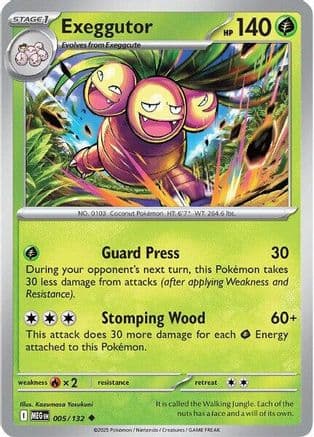 Exeggutor - 005/132 — ME01: Mega Evolution Pokémon TCG card by Kagemaru Himeno
