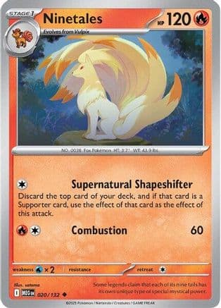 Ninetales — ME01: Mega Evolution Pokémon TCG card by Hajime Kusajima