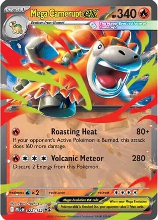 Mega Camerupt ex - 022/132 — ME01: Mega Evolution