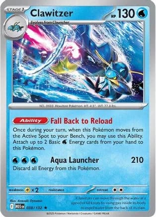Clawitzer - 038/132 — ME01: Mega Evolution