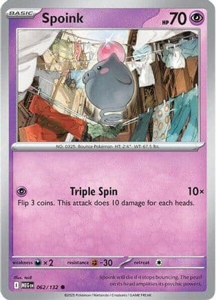 Spoink — ME01: Mega Evolution Pokémon TCG card by Sumiyoshi Kizuki