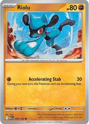 Riolu — ME01: Mega Evolution Pokémon TCG card by Akira Komayama