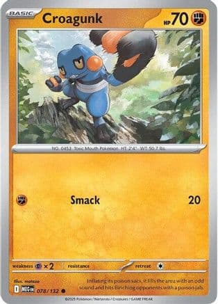 Croagunk — ME01: Mega Evolution Pokémon TCG card by Ken Sugimori