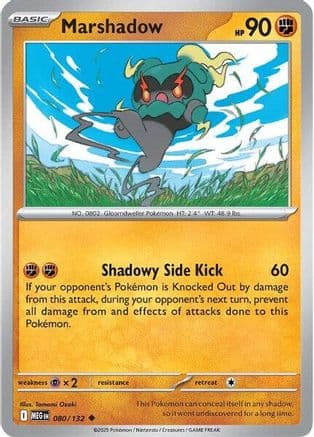 Marshadow - 080/132 — ME01: Mega Evolution Pokémon TCG card by Tomomi Ozaki