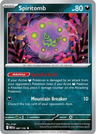 Spiritomb - 087/132 — ME01: Mega Evolution Pokémon TCG card by Mitsuhiro Arita