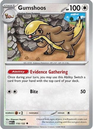 Gumshoos - 110/132 — ME01: Mega Evolution Pokémon TCG card by Shigenori Negishi