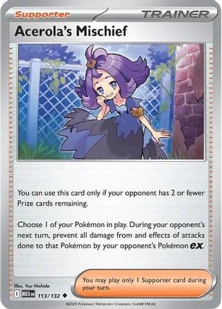 Acerola's Mischief - 113/132 — ME01: Mega Evolution Pokémon TCG card by Yuu Nishida