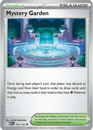 Mystery Garden - 122/132 — ME01: Mega Evolution Pokémon TCG card by AYUMI ODASHIMA