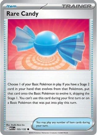 Rare Candy - 125/132 — ME01: Mega Evolution Pokémon TCG card by Studio Bora Inc.