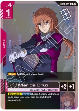 Marida Cruz (Judge Pack 01) — Gundam Promotional Cards