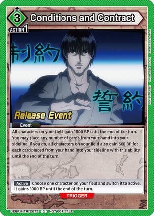 Conditions and Contract — UEX04BT: HUNTER X HUNTER Vol.2 Release Event Cards