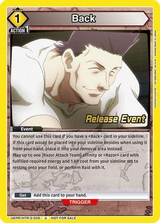 Back — UEX04BT: HUNTER X HUNTER Vol.2 Release Event Cards