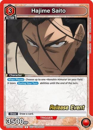 Hajime Saito (072) — UE11BT: Rurouni Kenshin Release Event Cards