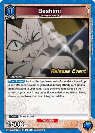 Beshimi — UE11BT: Rurouni Kenshin Release Event Cards Union Arena card by Nobuhiro Watsuki