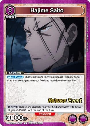 Hajime Saito (037) — UE11BT: Rurouni Kenshin Release Event Cards
