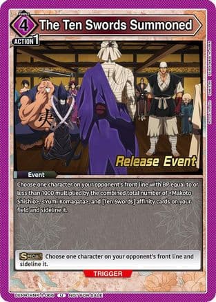 The Ten Swords Summoned — UE11BT: Rurouni Kenshin Release Event Cards