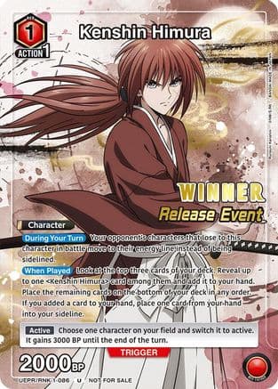 Kenshin Himura (Release Event Winner) — UE11BT: Rurouni Kenshin Release Event Cards