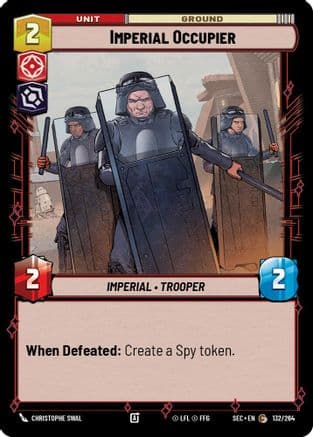 Imperial Occupier — Secrets of Power Star Wars: Unlimited card by Christophe Swal